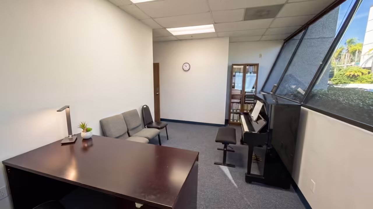 Grand Piano Studio with Window